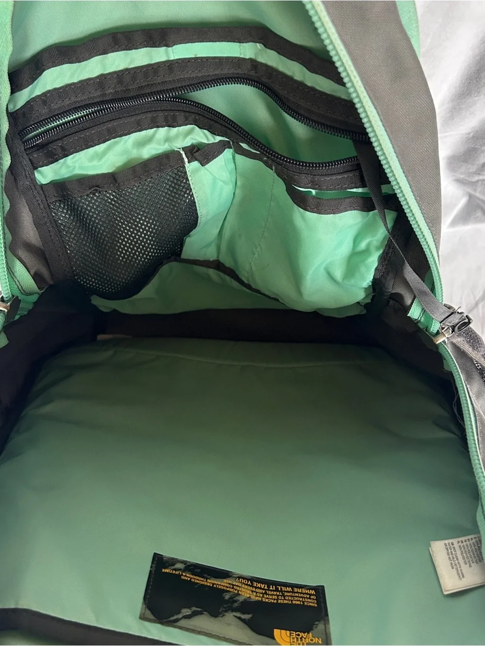 Mint green The North Face Jester backpack
